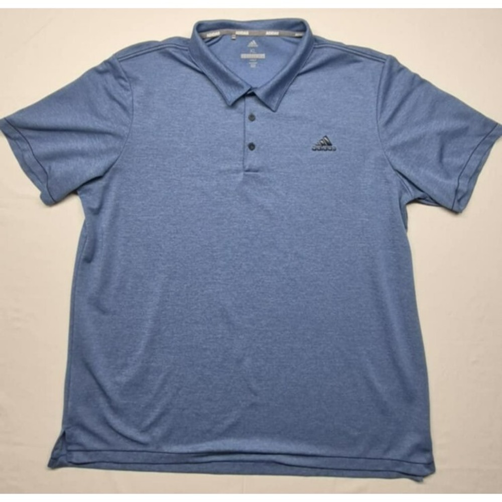 Adidas Golf men's blue sports polo gray Logo sz. XL